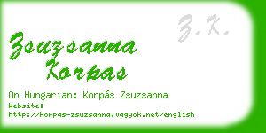 zsuzsanna korpas business card