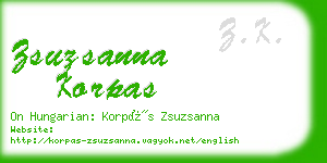 zsuzsanna korpas business card